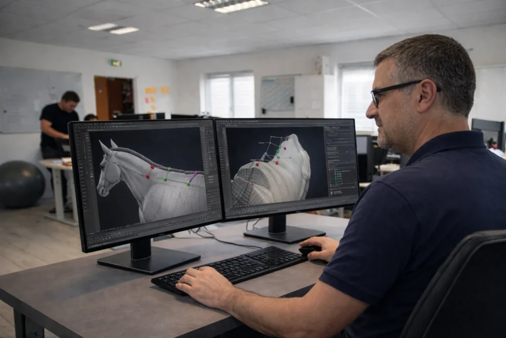 Man working on 3D modeling